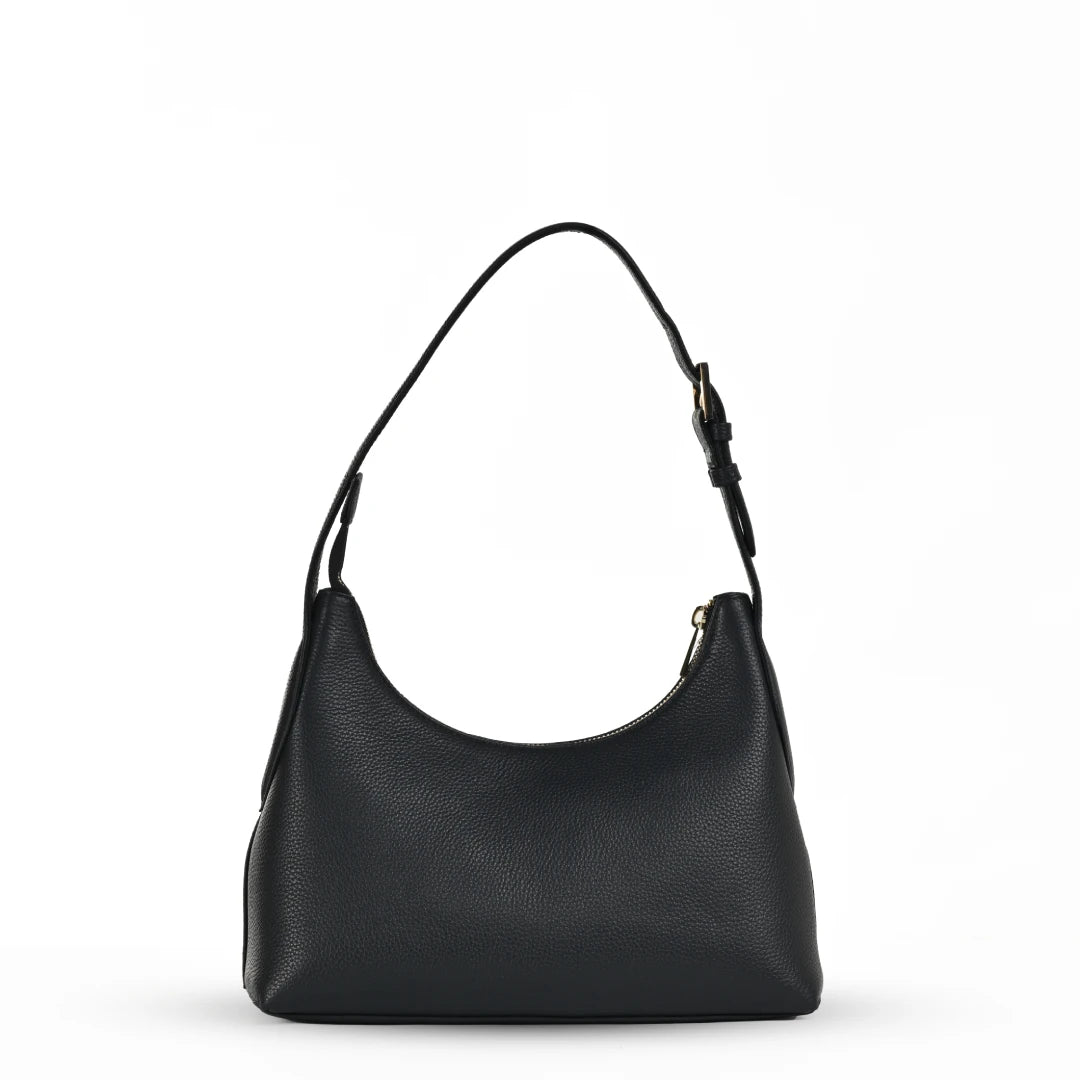 NUVE Genuine Leather Hand Bag for Female - Velina Structured - Navy