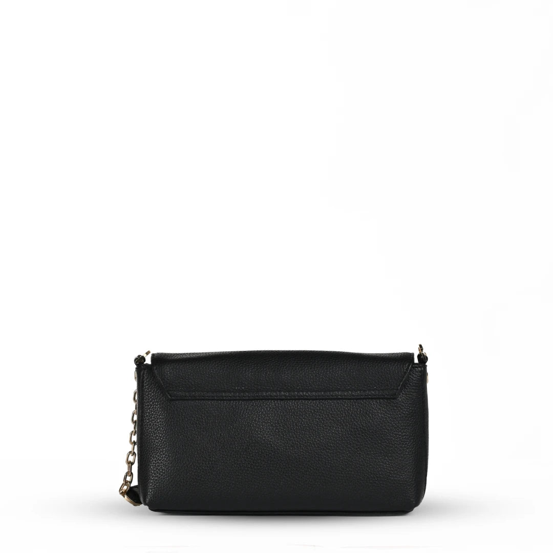 NUVE Genuine Leather Crossbody Bag for Female - Crisp Textured - Black