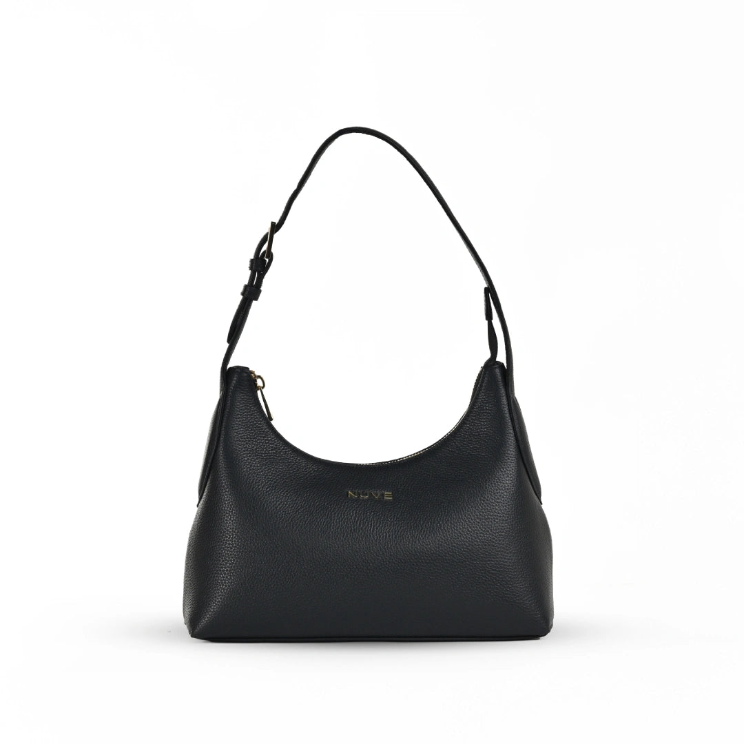 NUVE Genuine Leather Hand Bag for Female - Velina Structured - Navy