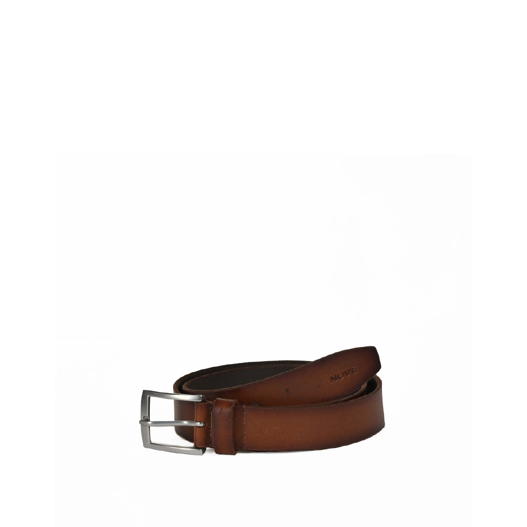 NUVE Genuine Leather Mens Belt Formal - Tan